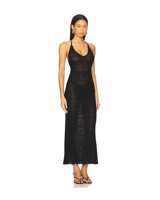 LoveShackFancy Black Kleid Cillian