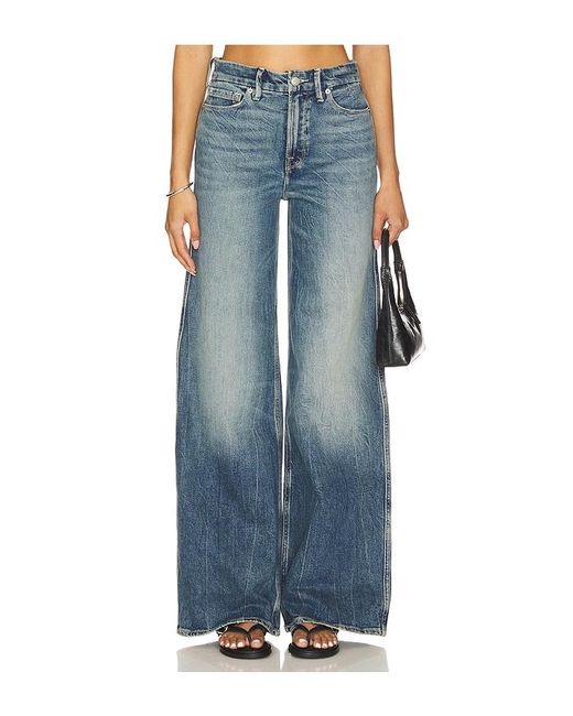 GOOD AMERICAN Blue Good Skate Wide Jeans