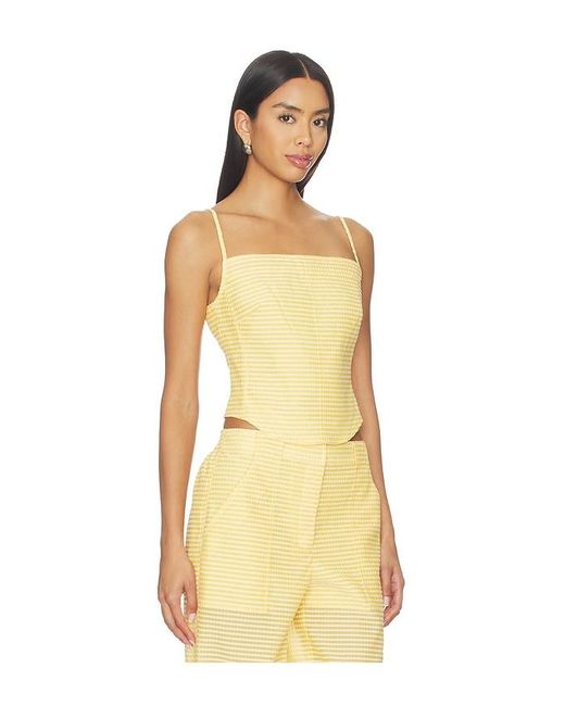 Jonathan Simkhai Yellow Lenora Bustier Top