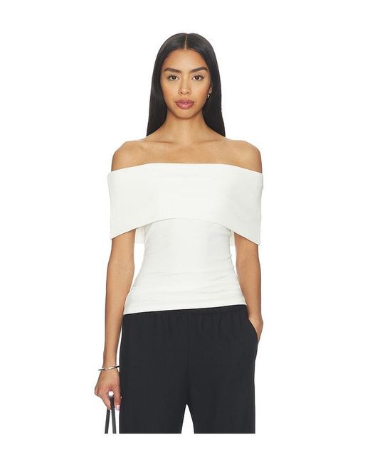 PAIGE White Rosarita Top
