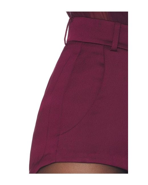 Sans Faff Purple X Revolve Satin Hot Pants