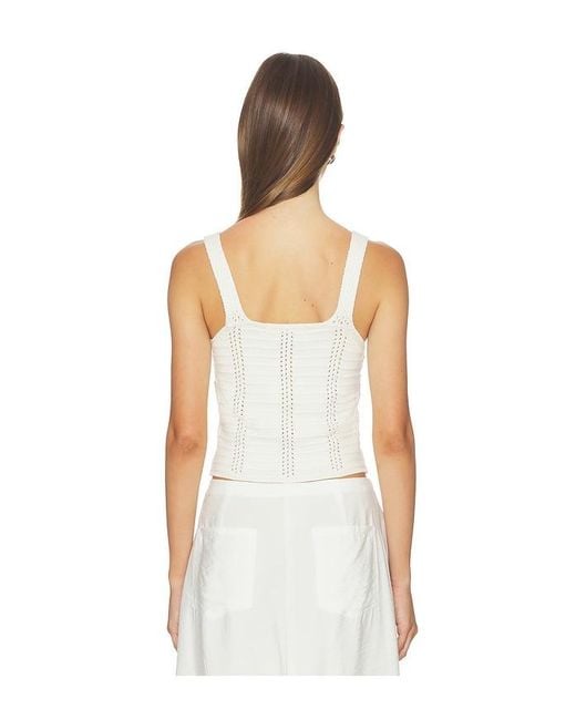SABLYN White Thea Scoop Neck Tank