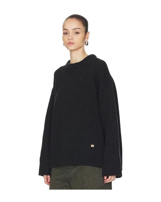 Ganni Black Chunky Wool Mix Sweater