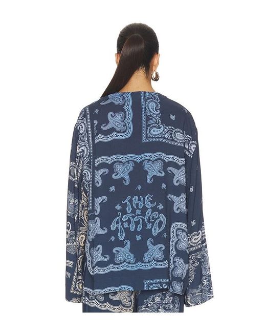 The Attico Blue Paisley Blouse