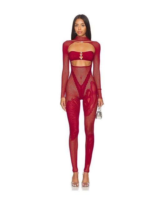 POSTER GIRL Red Risque Jumpsuit