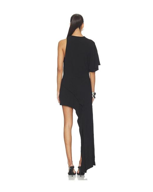 Bardot Black Halsey High Low Drape Dress