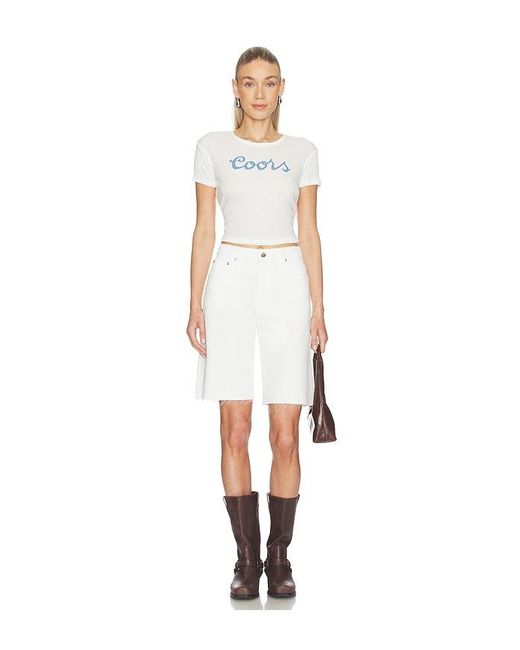 The Laundry Room White Coors Denim Baby Tee