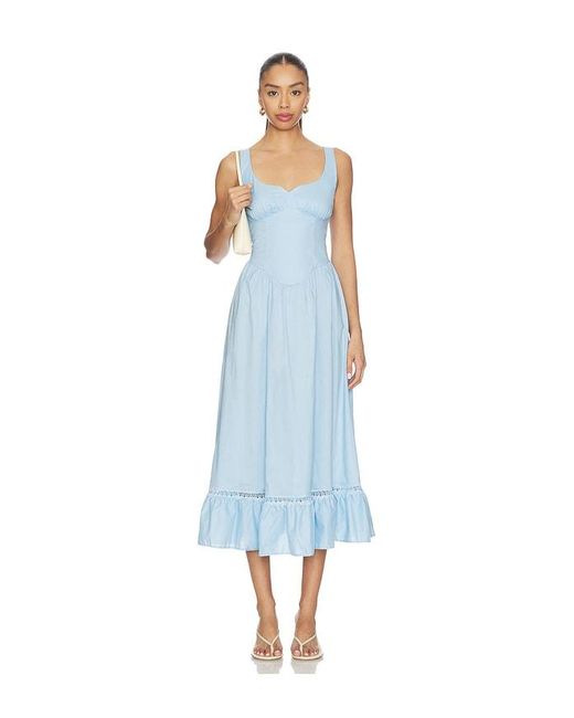 Peixoto Blue Liam Midi Dress