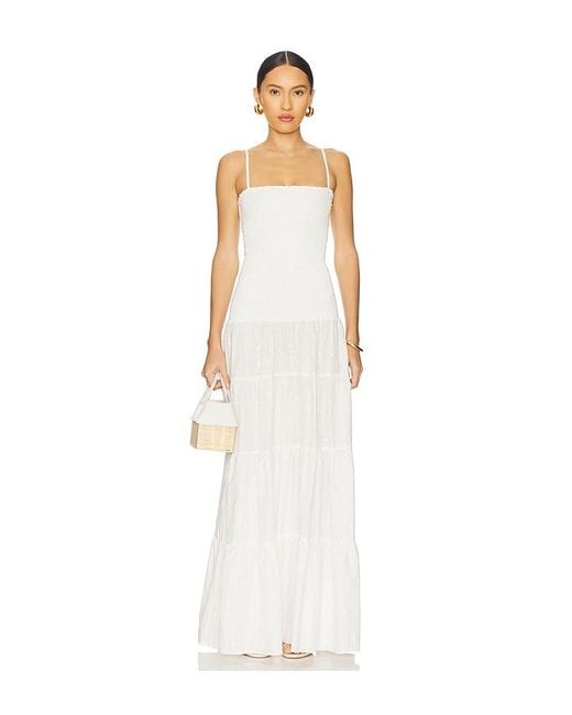 Peixoto White Clementine Maxi Dress