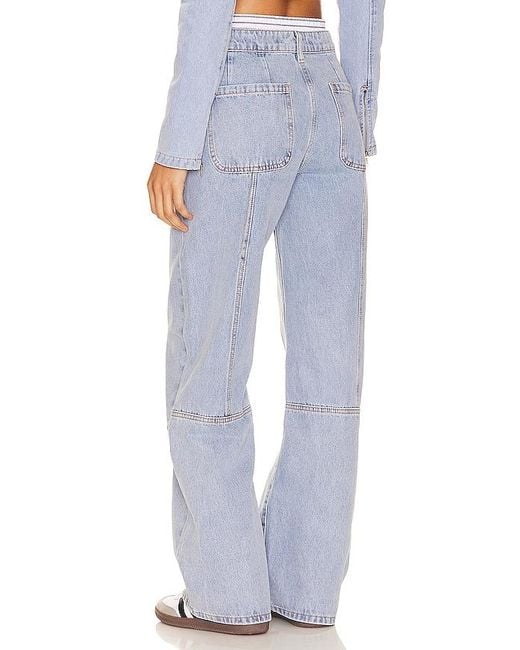 Lioness Blue Dawson Wide Leg Jeans