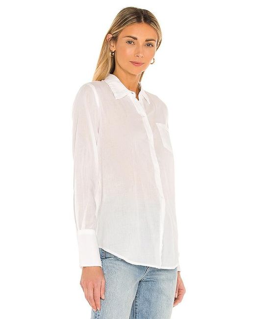 Nili Lotan White Cotton Voile Nl Shirt