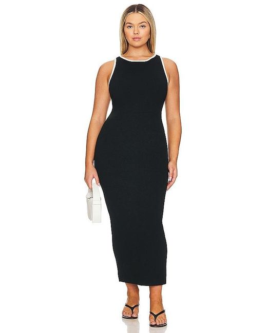 L'academie Black Vespera Midi Dress