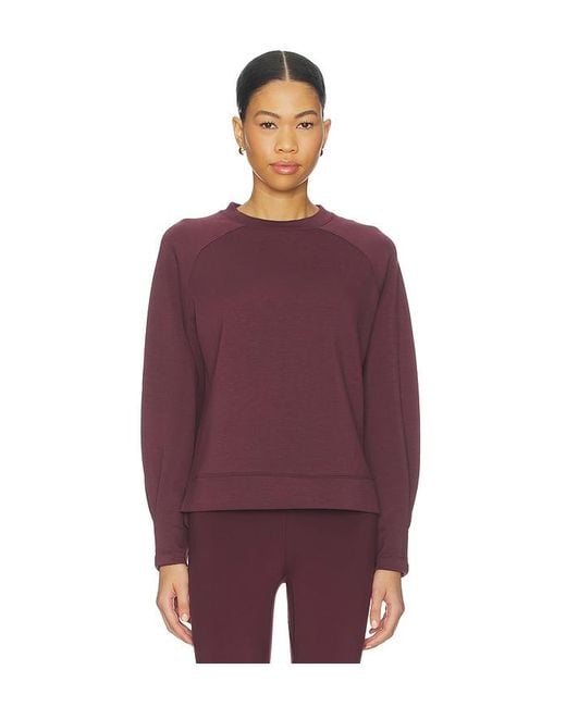 Varley Purple Zosia Crew Neck Midlayer