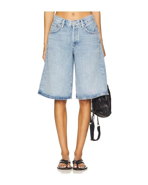 Agolde Blue Baggy V Short