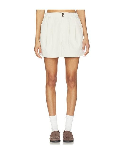 Varley White Tansy Woven Short