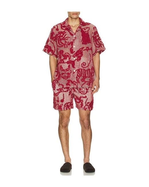 Oas Red Porto Shorts for men