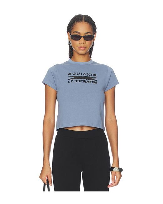 GUIZIO Blue X Revolve X Le Sserafim Hearts Tee