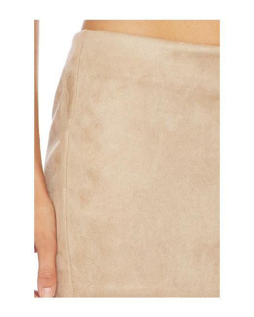 superdown White Patsie Faux Suede Mini Skirt