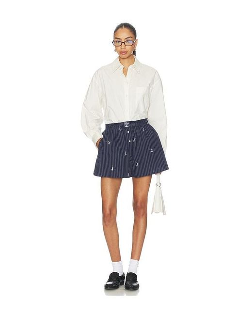 Lacoste Blue Oversize Fit Jacquard Shorts
