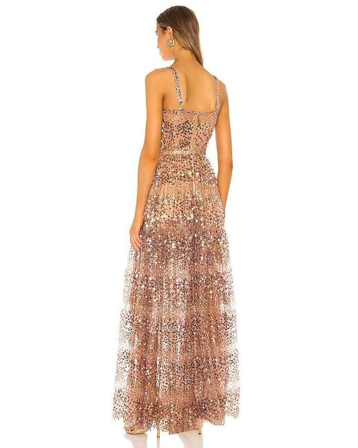 Bronx and Banco Metallic Midnight Sequin Sweetheart Gown