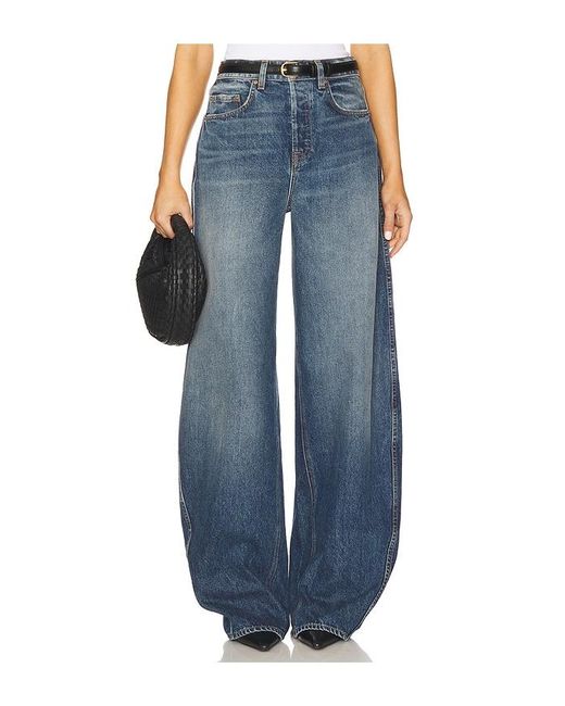 GRLFRND Blue Paola Barrel Leg Long Inseam Jeans