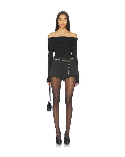 ALL THE WAYS Black Velika Off Shoulder Top
