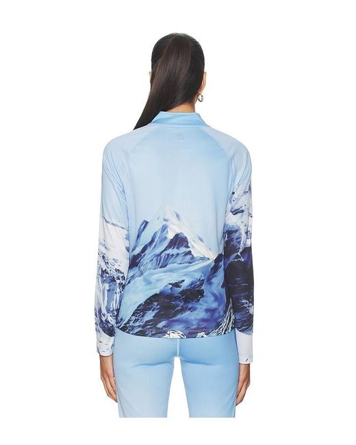 Perfect Moment Blue 1/4 Zip Base Layer Top