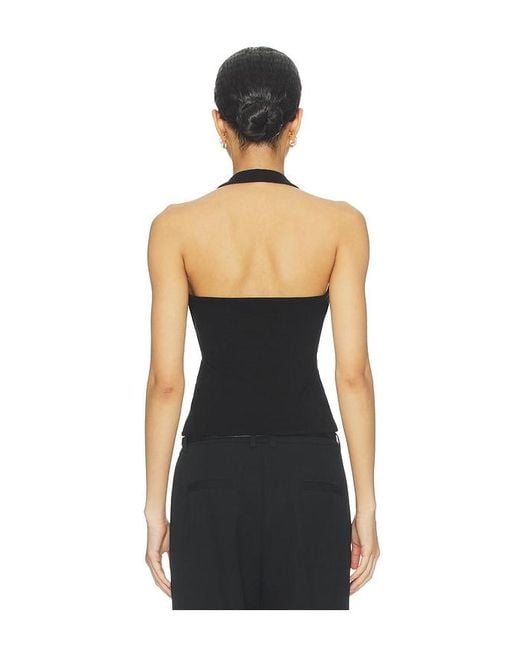 LNA Black Tide Halter Top