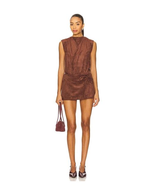 Amanda Uprichard Brown X Revolve Freya Suede Top
