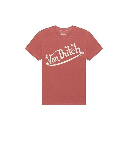 Von Dutch Red Logo Tee for men