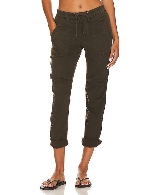 James Perse Green Soft Drape Utility Pant