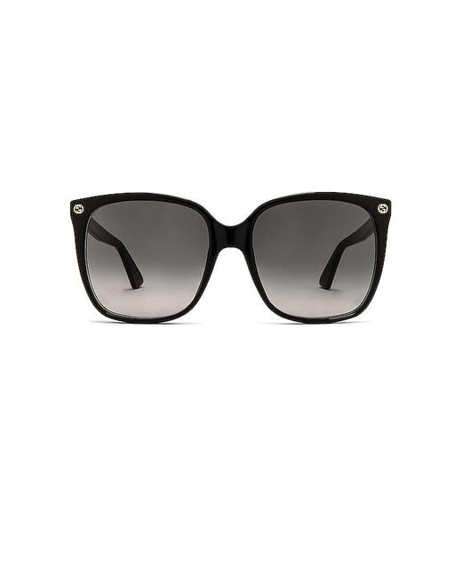 Gucci Black Light Acetate Cat Eye Sunglasses