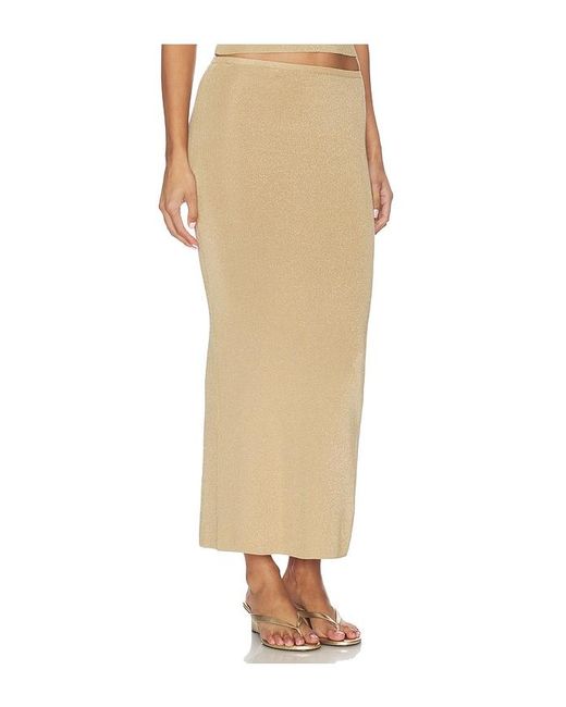 Nbd Natural Nyla Shimmer Midi Skirt