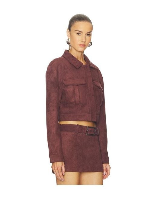 Nakedvice Red The Vince Faux Suede Jacket