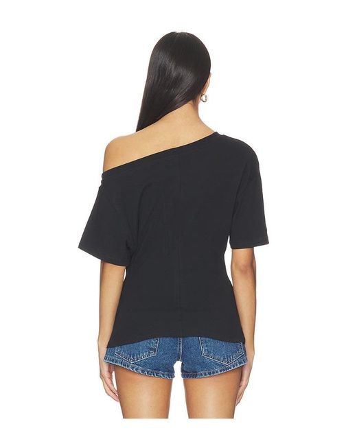 EB DENIM Blue Elena Off The Shoulder Tee
