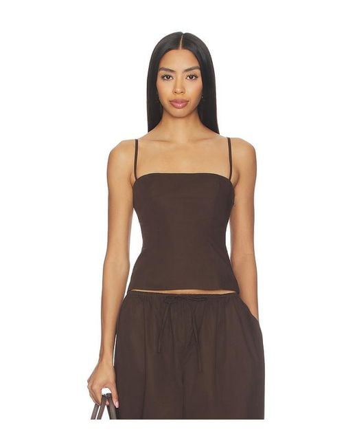 Lovers + Friends Brown Ofelia Top