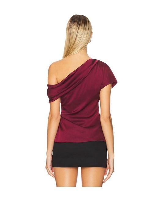 Jonathan Simkhai Red Phoebe Draped Top