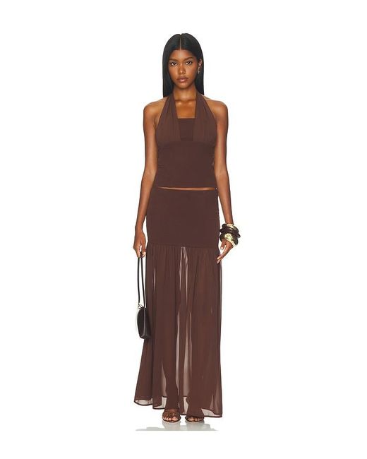 Seven Wonders Brown Nyra Tailored Halter Top