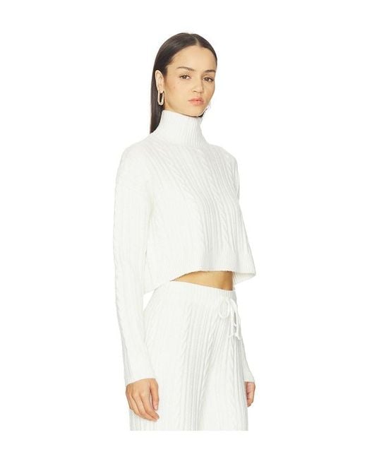 WellBeing + BeingWell White Wells Cable Knit Sweater