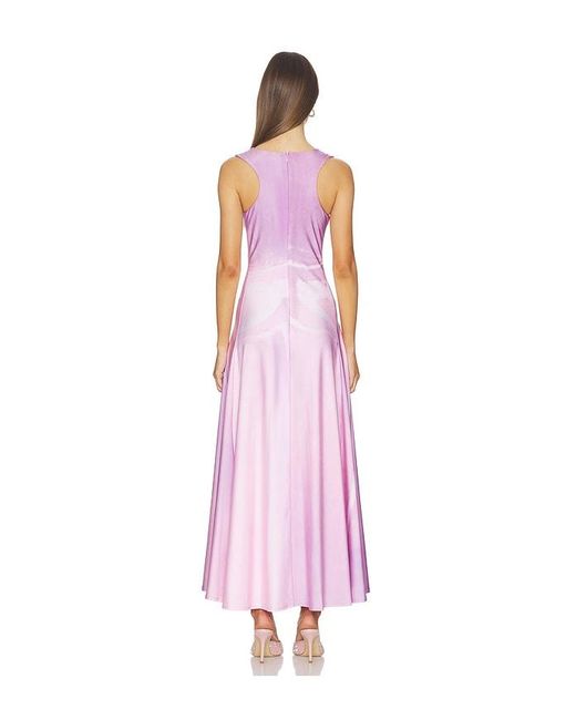 Kate Barton White Illusion Print Kate Liquid Maxi Dress