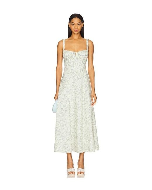 SNDY'S White Alessia Drop Waist Dress