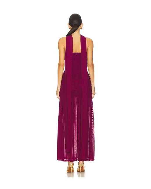 Runaway the Label Purple Lillie Corset Maxi Dress