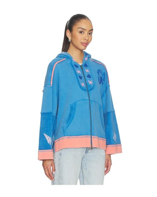 Free People Blue X We The Free Seashell Cardi