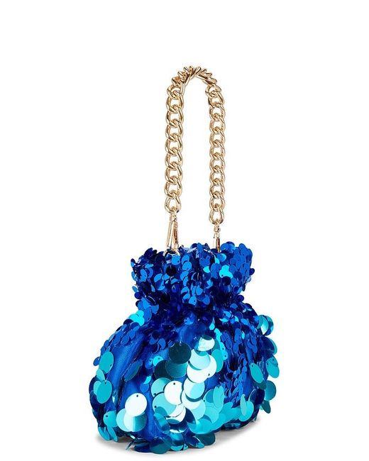 Olga Berg Blue Pedro Sequin Pouch