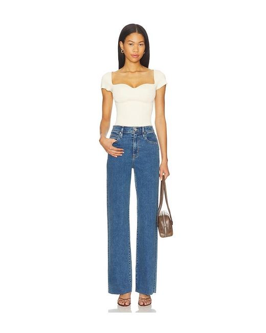 SLVRLAKE Denim Blue Grace Wide Leg Jeans