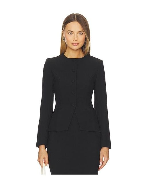 ALL THE WAYS Black Jane Collarless Blazer