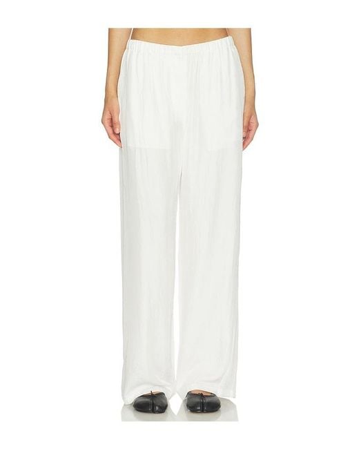 Theory White Flowy Pants