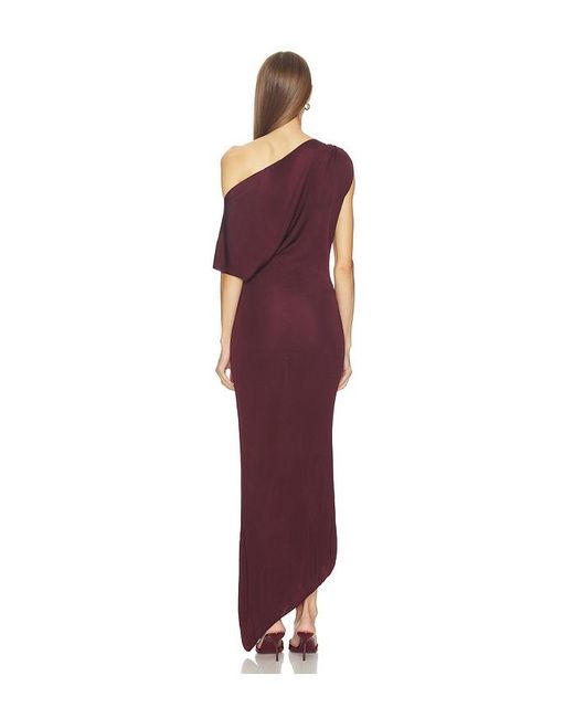 SRG Red Mehek Asymmetric Knit Dress