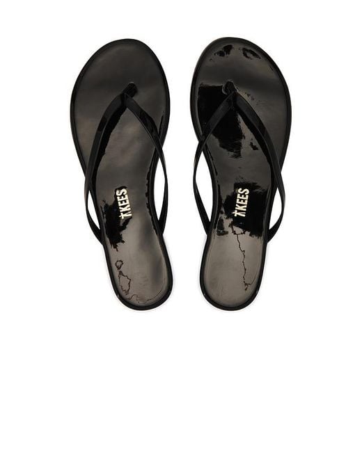 TKEES Black Glosses Flip Flop