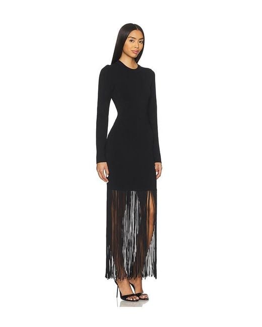 Nicholas Black Fiorella Long Sleeve Dress With Fringe